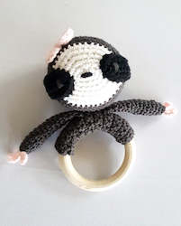 Woodland Critters: Crocheted Sloth Ring Rattle