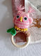 Crocheted Owl Ring Rattle