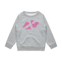 Youth Hoods Crews: YOUTH CROSS ICON PINK CHEQUERED CREW