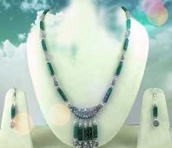Aventurine necklace and earrings set