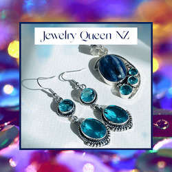 Sodalite pendant and Topaz earrings set