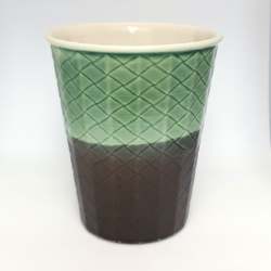 Weave: Coffee Cup - Jade & Black Weave