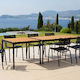 FOUR Indoor/Outdoor Dining Table 160x90 Bamboo Top / Black Frame