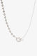 Ball Chain Lariat with Fob - Silver