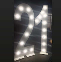 Numbered Led Lights: 2 meter stand up lights lcd