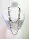 Beaded Pearl and Onyx Crystal Long Necklace