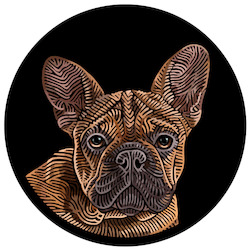 Creative art: Doggieology Art - Tan French Bulldog