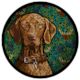 Doggieology Art - Vizsla with pattern