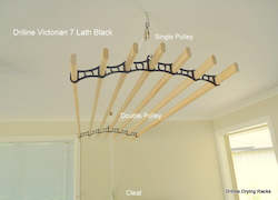 Victorian: The Dryline Victorian 7 Lath Clothes Drying Rack