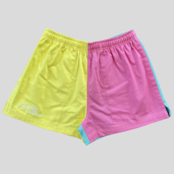 Frontpage: Work Shorts - Pastel Yellow, Pink and Turquoise