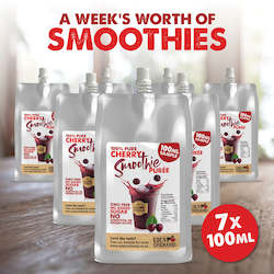 Fruit juices, single strength or concentrated: 7 x 100ML Cherry Smoothie
