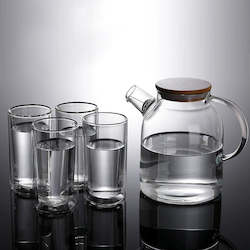 Internet only: Borosilicate Glass Teapot Set
