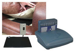 Hearing aid dispensing: Care Call Chair Leaving Alarm with Pager or Flashing/Sound Receiver