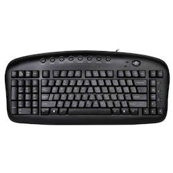 Merchandising: Ergonomic Posturite Left-Handed Keyboard - Compact Wired
