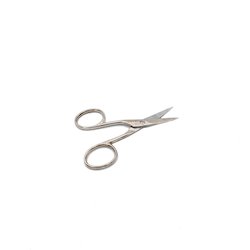 Merchandising: Curved Blades - Nickel Finish Left Handed Nail Scissors