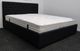 Double black upholstered bed &. Pillow top mattress