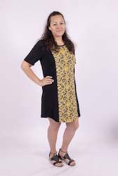 Clothing: Women's S/S T-Shirt Dress - Mustard