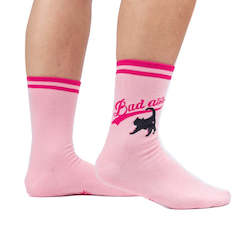 Wholesale trade: Bad Ass Cat - Women's Crew Socks - Sock It To Me