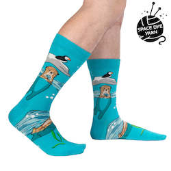 Wholesale trade: Plays Well With Otters - Men's Crew Socks - Sock It To Me