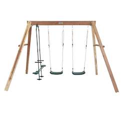 Toy: Scout 3-Station Timber Swing Set