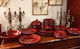 Antique French Red Pottery Set-"Sarreguemines"