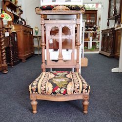 French Furniture: Antique French Prayer Chair