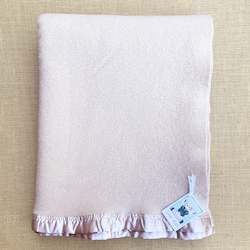 Linen - household: Light Camel SINGLE Australian Wool Blanket with gorgeous Satin Trim