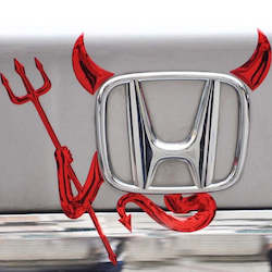 Toy: Red Devil car decal sticker