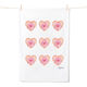 Tea Towel - Dahlia Hearts