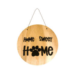 Wood Wall Hanging Round - Home