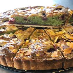 Bakery (with on-site baking): Pistachio & Raspberry Tart - whole