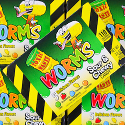 Confectionery: Toxic Waste Worms Theatre Box 85g
