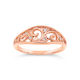 9ct Rose Gold Diamond Filigree Dress Ring