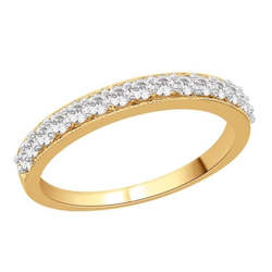 Jewellery: 9ct Yellow Gold Diamond Anniversary Ring