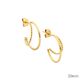 Ellani Gold Steel 20mm Double Hoop Earrings