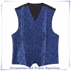 Clothing: Waistcoat - Baroque Blue Swirl