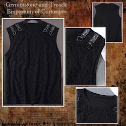 Clothing: O-Ring Strap with Mesh Overlay Tank Top