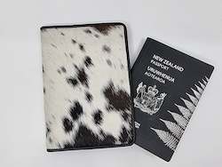 Internet only: Cowhide Passport Holder - Shades of Grey