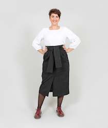 Clothing manufacturing - womens and girls: The "All Wrapped Up Skirt" - Black