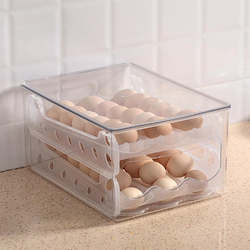 Basket And Storage: Automatic Rolling Slide Egg Storage Box