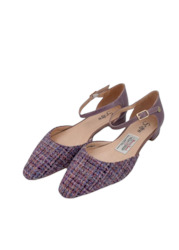 Accessories: Iona Purple Sandals with Harris Tweed