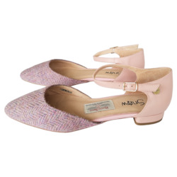 Iona Pink Sandals with Harris Tweed