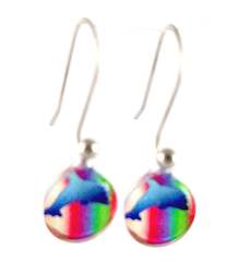Jewellery: Rainbow Dolphin Earrings