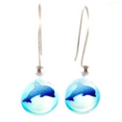 Jewellery: Blue Dolphin Earrings