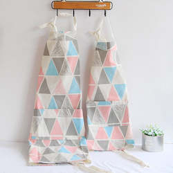 Wholesale trade: Apron Set - Pink Blue Triangles