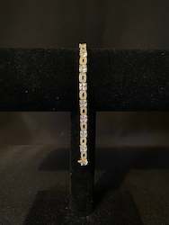 Jewellery: Cluster Tennis bracelet - gold