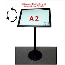 Product display assembly: A2 Black Freestanding Snap Frame Menu / Display Stand