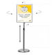 Freestanding Chrome A3 Adjustable Snap Frame Display Stand