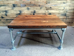 Wooden furniture: Industrial galv coffee table
