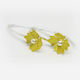 Gold plated sterling silver four petal drop earrings